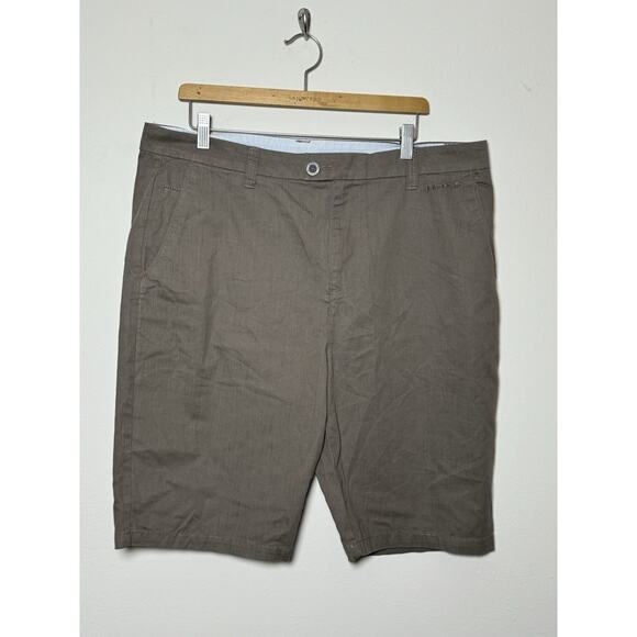 adidas Other - Adidas Originals Mens Shorts 36 Brown Cotton Slub Twill Performance Casual Golf